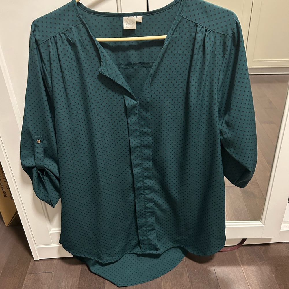 Twik Green Dotted Blouse